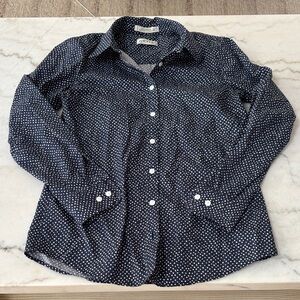 ORVIS Dark Blue Polka Dot Shirt